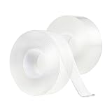Lxtness 6 meter, Doppelseitiges Klebeband, strapazierfähig, spurlos, abnehmbar, wiederverwendbar, waschbar für Teppich, Foto Wand, Küche, Zuhause, Auto – Mehrzweck（2 Rollen）