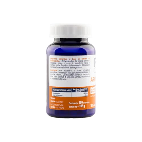Ashwagandha, Alto Dosaggio, 180 Compresse, Azione Tonico Adattogena Per Il Benessere Fisico E Mentale, Favorisce Il Rilassamento, Senza Glutine, Senza Lattosio - 3