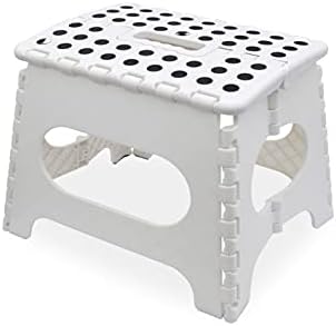 SPICOM Folding Step Stool Strong Heavy Duty Skid Resistant Stool For Kids & Adults Medium Size H29 x L27 x W22 CM (White) Stool | Fold Table | Kitchen Stool | bath Stool | Kids Stool | Folding Stool