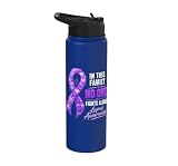 Family Support Lupus Awareness Purple Ribbon Stainless Steel Insulated Water Bottle