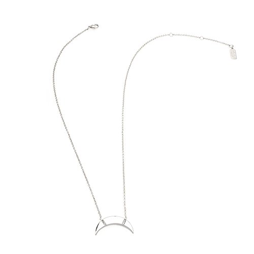 Crescent Dip Necklace-Silver