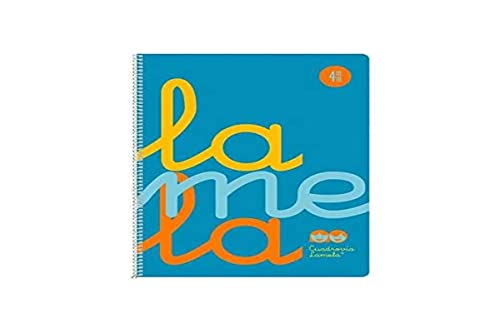 Bloc Lamela Fº fluor PP 80 hojas Cuadrícula 4mm 90g, multicolor, pack de 5