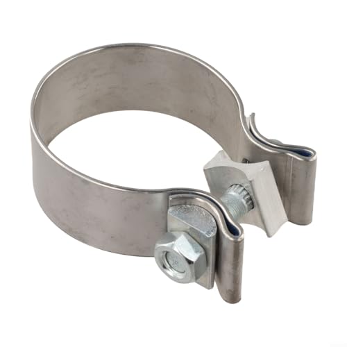 Image of TDCuizent Stainless Steel Exhaust Pipe Connector 66.5mm Clamp Replacement For BMW 3 5 Series X3 X5 E81 E87 E90 E60 Replaces 18308506992 942-866 Silver Design Leak-Resistant Easy Install
