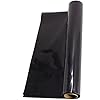 HFS(R) Black Plastic Sheeting Tarp Roll 6 MIL Vapor Barrier Moisture Barrier for Painting, Plastic Mulch, Weed Barrier, Concrete Moisture, Construction Film, Lumber Tarp, Ground Cover (10FTX25FT)