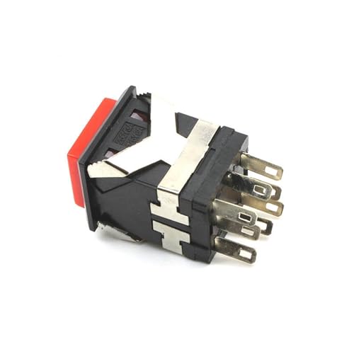 Interruptor de botón KD2-22 con indicador luminoso y carcasa negra robusta 4