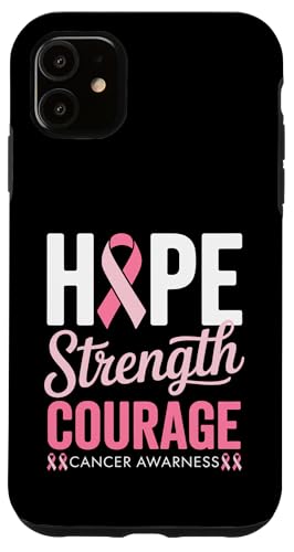 HOPE Strength Courage ������[�� �s���N���{�� �X�}�z�P�[�X iPhone 11 �p