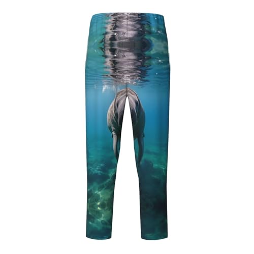 Pajama Pants Pajama Bottoms with Elastic Waistband Sleepwear Lounge Pants, Ocean Manatee2