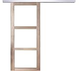  Porte Coulissante Frake Vitrage Transparent H204 X L73 + Rail Alu Gd Menuiseries