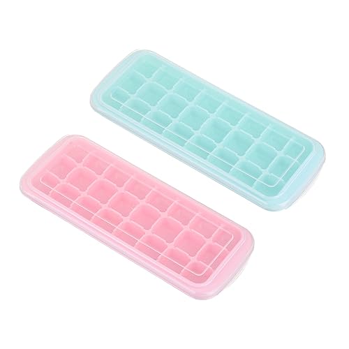 Luxshiny 2Piezas Cubitos de Hielo de Silicona con Tapas de Hielo para Hielo y Bebidas