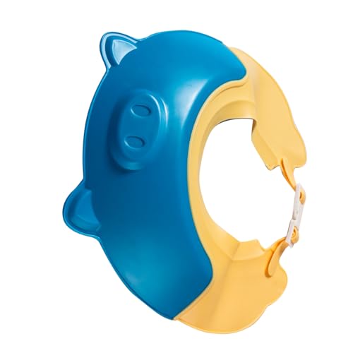 Chapéu de Lavagem de Cabelo, boné Protetor de Cabeça de Shampoo PP Bonito Ajustável para Banho (Azul