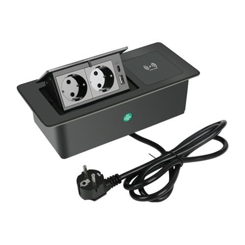 Multiprise intégrée et escamotable pour bureau avec charge rapide usb