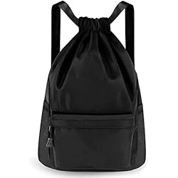 Weinsamkeit Mochila Cuerdas Impermeable, Mochila Deporte con Ajustable Correa de Hombro, Bolsa Gimnasio, Deporte Talega Saco Playa Para Viajes Deportiva Yoga Grande Gymsack 4 Weinsamkeit Mochila Cuerdas Impermeable, Mochila Deporte con Ajustable Correa de Hombro, Bolsa Gimnasio, Deporte Talega Saco Playa Para Viajes Deportiva Yoga Grande Gymsack (Large, Black)