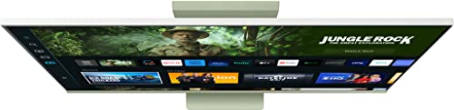 Image of Samsung 32-inch(80cm) M8 4K UHD Smart Monitor, Mouse & Keyboard Control, HAS, Pivot, Type-C, Smart TV apps, Office 365, Dex, Apple Airplay, BT, IOT, Speakers, Remote (LS32CM80GUWXXL, Green)