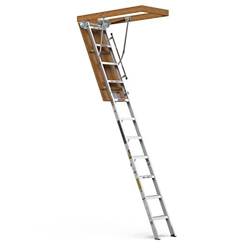 Wtravel W134355812 Aluminum Attic Ladder Pull Down Loft Stairs Folding Retractable Household Manual Lifting thumb #8