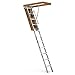 Aluminum Attic Ladder Pull Down Loft Stairs Folding Ceiling Ladder for Attic Access Door, Manual Lifting, for 7'8