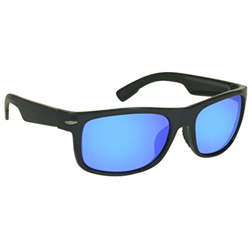 Image of proSPORT Polarized Float Sunglass Flashed Blue Mirror Lens Black Frame for Fishing, Boating. Waterski, Jetski and Water Activities.