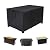 Coverfml Fire Pit Cover, Outdoor Fireplace Cover,Waterproof 600D Outdoor Rectangular Fire Fit Table Cover Deck Box Protector 48*28*24