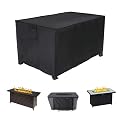 Coverfml Fire Pit Cover, Outdoor Fireplace Cover,Waterproof 600D Outdoor Rectangular Fire Fit Table Cover Deck Box Protector 48*28*24