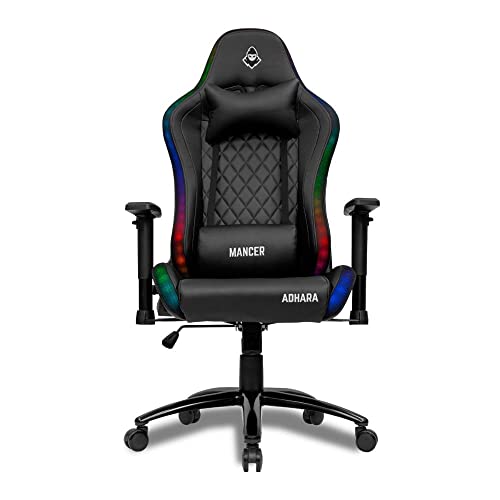 Cadeira Gamer Mancer Adhara | Espuma Moldada | RGB | Preto | MCR-ADH-RGB01