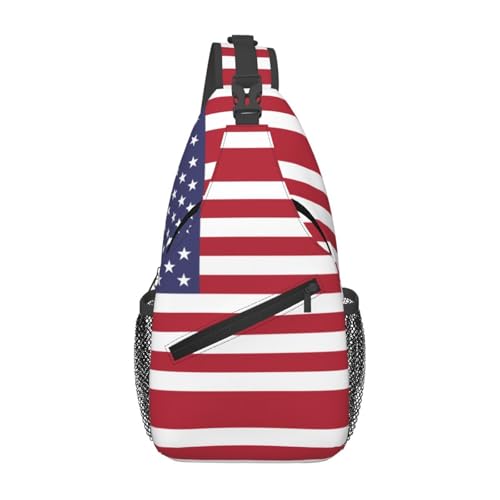 Mochila cruzada unisex con diseño bandera americana
