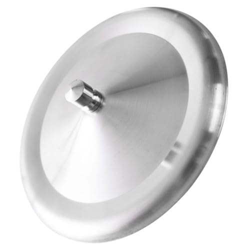 HOMSFOU Tapa de Taza Redonda Reutilizable de Acero Inoxidable de Grado Alimenticio, Diámetro 12,3 Cm, Cubierta para Vasos Portátil, Tapa de Bebida a Prueba de Fugas para Uso Diario Hogar