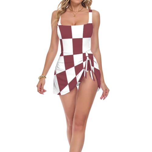 Maillot de bain amincissant une pièce push up marron pour affiner la silhouette
