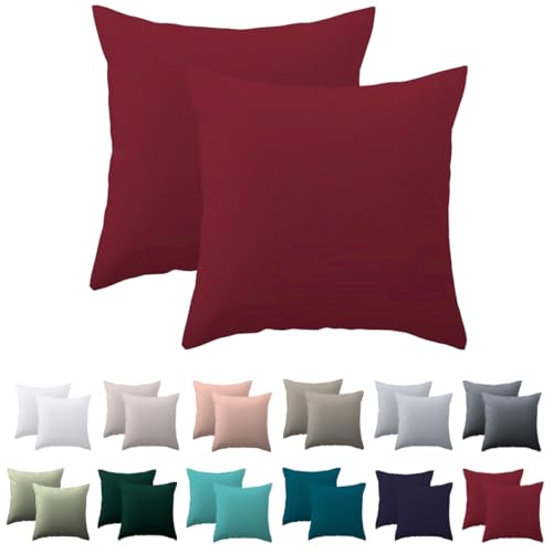 Nesture Kissenbezug 40 x 40 2er Set - kopfkissenbezug 40x40 cm Rot Kissenhülle, 100{dccece24edd98d76c3799b595f959c988b2266ac263a682ead157fd0d6021e1a} Mikrofaser kissenbezüge mit Reißverschluss, Weich und Bügelfrei Nesture Kissenbezug 40 x 40 2er Set - kopfkissenbezug 40x40 cm Rot Kissenhülle, 100{dccece24edd98d76c3799b595f959c988b2266ac263a682ead157fd0d6021e1a} Mikrofaser kissenbezüge mit Reißverschluss, Weich und Bügelfrei