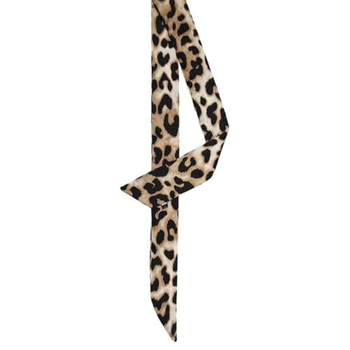 1Pc Retro Leopard Print Long Waistband, Women's Fashionable Versatile Belt, Scarf Dual-use Accessory2