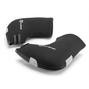 ROCKBROS Gants Chauffants pour Cyclisme Hiver Manchons Polaire sur Guidon de Vélo Coupe-Vent Poignets de Guidon pour Vélo VTT Moto BMX E-Bike Trottinette Scooter Homme Femme Réfléchissant SBR Noir