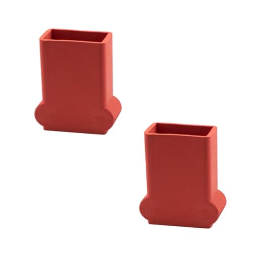 BE-TOOL Ladder Anti Slip Feet Rubber Ladder Pads Covers Ladder Feet Protector Pads Ladder Accessories Replacement Kit for Folding Ladders, Straight Ladders(Red 27.5 * 50mm/1.08 * 1.96in, 2 PCS)