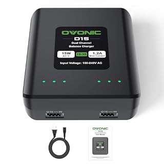 Ovonic D15 chargeur LiPo double canal 1S à 3S 1,2 A par voie