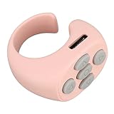 Drahtlose Fernbedienung Page Turner, Ring-Design, Handy-Kamera, Fernauslöser, Selfie-Taste für IOS und für Android, Pad (Rosa)