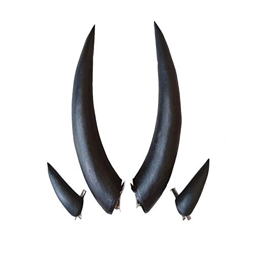 Nuoqi Anime Cosplay Horns Clip on Horns Black Devil Horn Hair Clips Halloween Costume Props Demon Horns Clips 2 Pairs