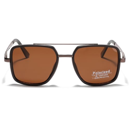 Big Frame Sunglasses Polarized Tr90 Half Metal Unisex Square Sun Glasses Sun Shades Uv4002