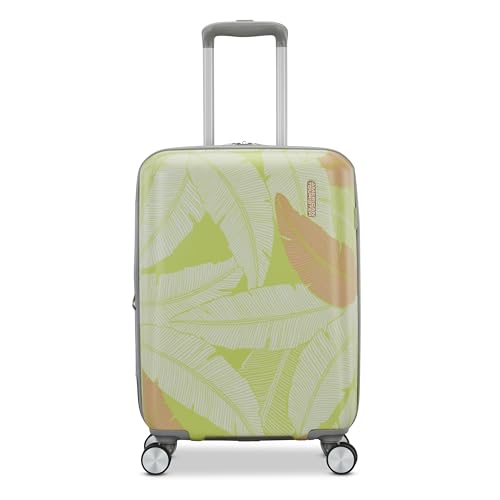 Image of American Tourister Moonlight Hardside Expandable Luggage with Spinner Wheels, Palm, Carry-On 20-Inch
