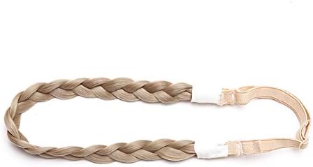 Fashion Hair Extensions Braided Headband Hair Braid Hair Band Thick Chunky Plaited Hairband Accessory Costume Hairpiece For Women Girls Small-0.6" Ash Blonde - Image 5