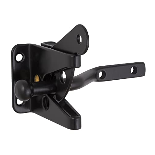 Image of Design House 189407-MB Self-Locking Heavy Duty Gate Latch 2-Pack Matte Black