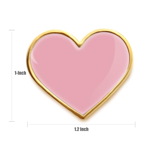 Image of 12 /25 /50 /100Pcs Multicolor Heart Love Lapel Pins Bulk - Metal Heart Health Brooch Badge For Men Women Clothes Bags Hats