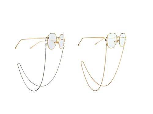Rmeet Cadena para Gafas de Sol,2 Pack Soporte de Cadena para Gafas Sujetador Cordón de Sujeción para Lectura Decoración Deportes Aire Libre