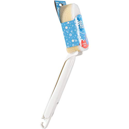 Image of Bathroom Sponge on Handle, White, 1PK