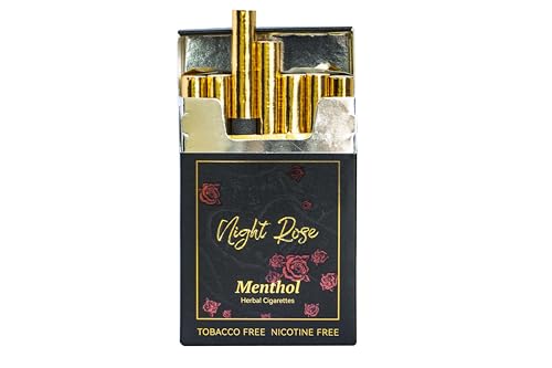 night rose herbal cigarettes by leafplus - tobacco free nicotine free thc free - 2 packs 40 smokes