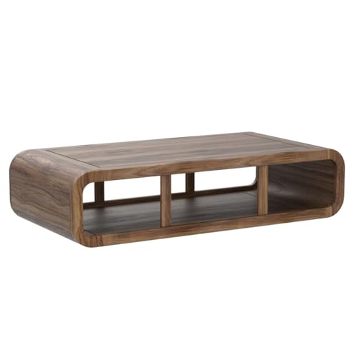 Image of Modern Furniture SHEESHAM Wood Center Coffee Table for Living Room Home with Storage | Tea Table Wooden |Sofa Set Center Table for Office Living Room Stylish (Natural Teak)