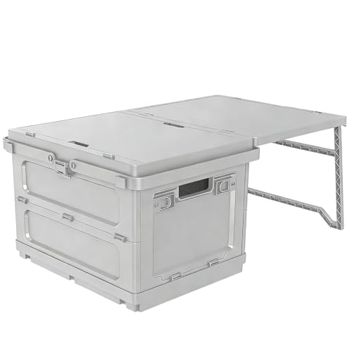 Panier De Pique-Nique pour 4 Personnes - Design de Table Pliante avec Poignée | Coffre De Camping avec Table | pour Outdoor Plage Randonnée Pêche Voyage Snacks