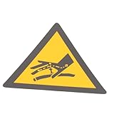 Veemoon Caution Pinch Safety Warning Label Adhesive Decal for Machinery Hand Safety Reminder Sign Easy to Install Visible Warning for Industrial Equipment