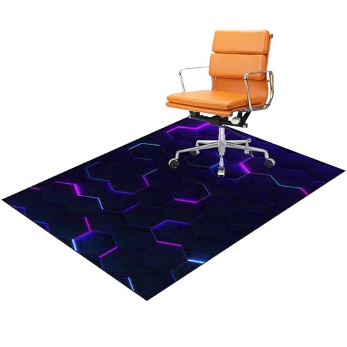 Alfombrilla Gaming de Suelo, Alfombrilla Protectora Antideslizante, Alfombrilla para Silla de Oficina, Alfombra para Silla Escritorio, Protector de Piso para Salón Dormitorio Oficina 70 x 100 cm