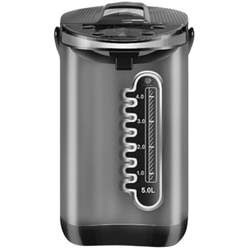 Catonlifer 電動給湯ポット 電気ポット 5.0リットル 小型 大容量 ポット 保温付き 温度調節機能 マイコン式マイコン式 保温調整 安全ロック 360度回転底 水位窓 安全設計 ロック機能 再沸騰 給湯 節電 ケトル スライドロック 省エネ 過