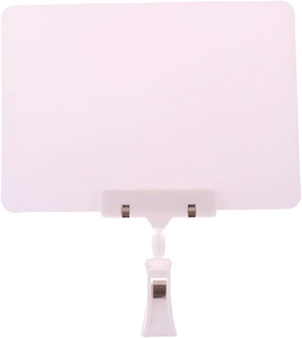 Support de panneau, clips de panneau 10 pièces rectangle de tableau noir double face en plastique