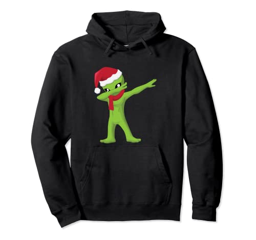 Navidad Dabbing Alien Dab Pose Niños Niños Niñas Navidad Sudadera con Capucha