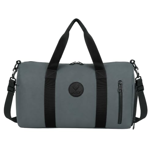 Image of Storite Travel Duffel Bag with Shoe Compartment-Grey, 44x27x21 Cm