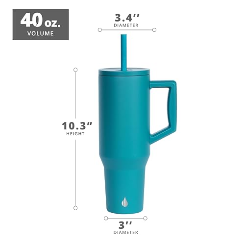 Image of Elemental Spill Proof 40oz Insulated Tumbler with Handle & Straw Travel Mug